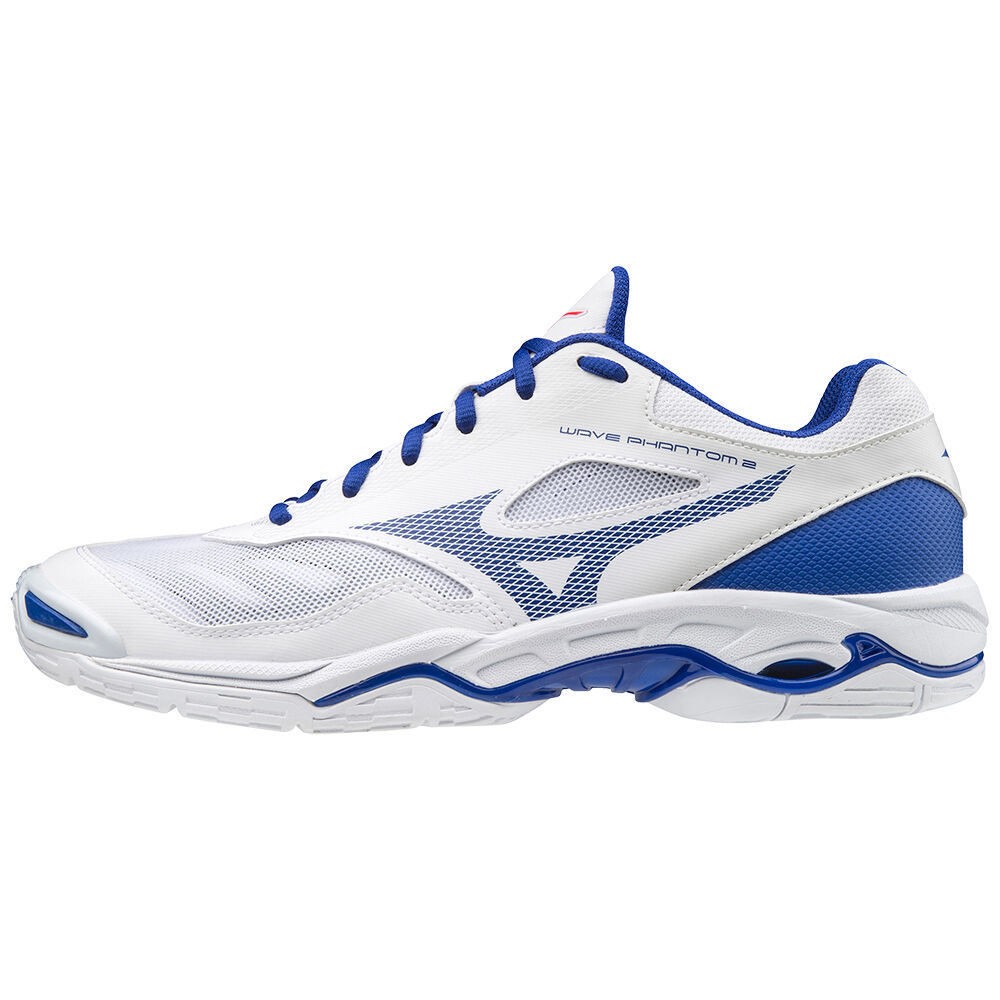 Zapatillas De Balonmano Mizuno Wave Phantom 2 Para Hombre Blancos/Azules/Rosas 3785402-NU